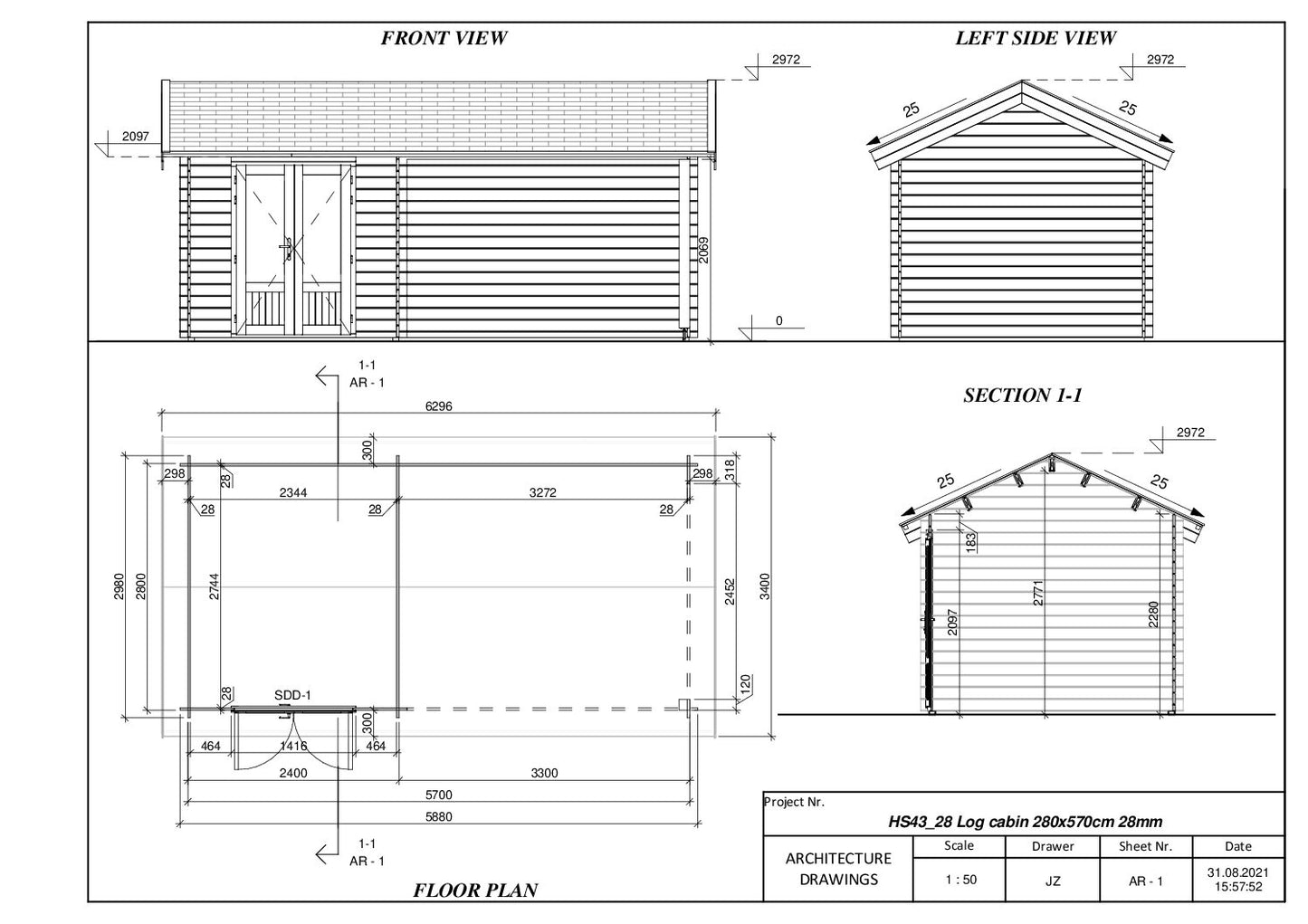 Sparrow Shelter Wooden Garden House