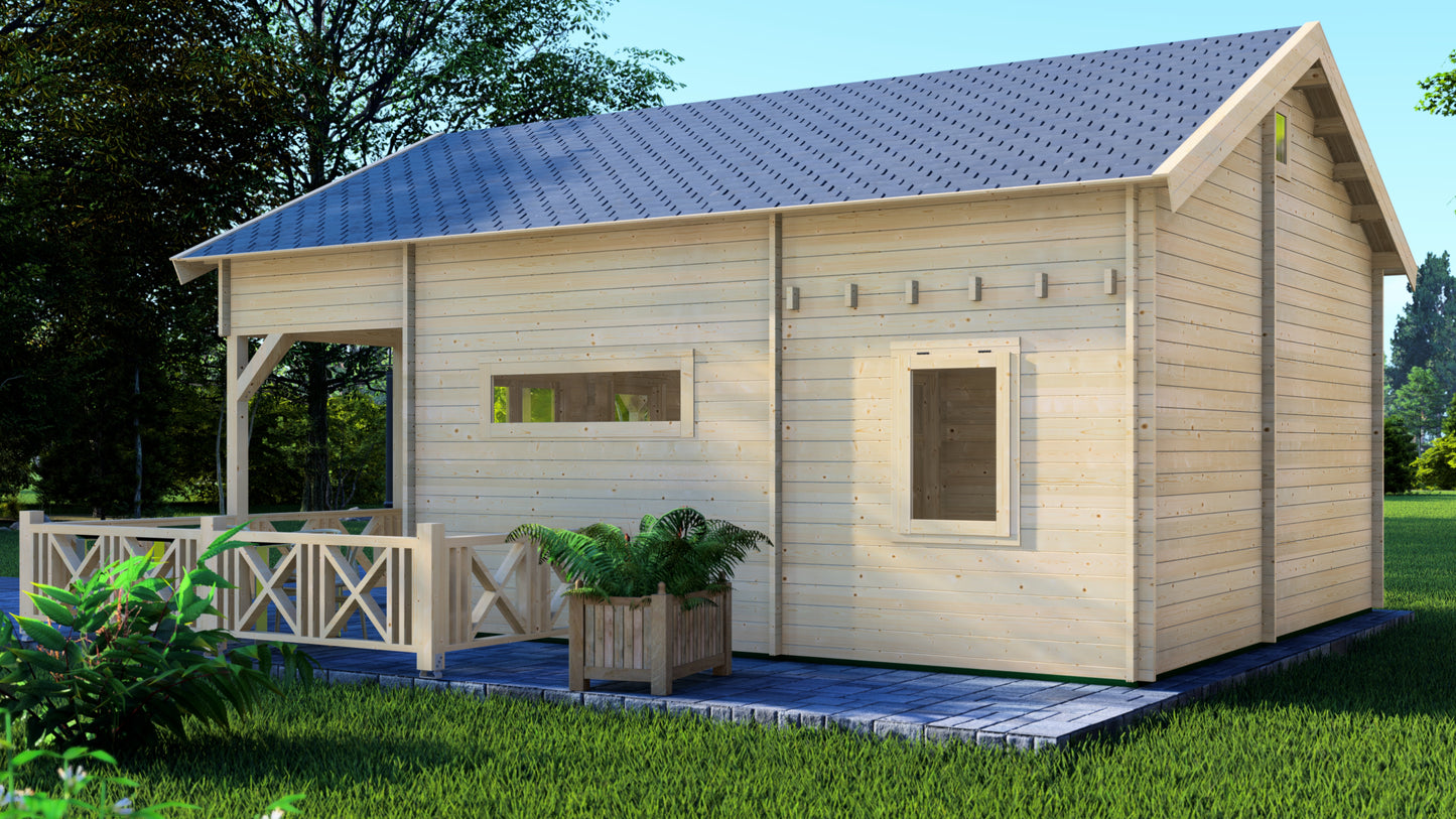 Twilight Terrace Wooden Garden House