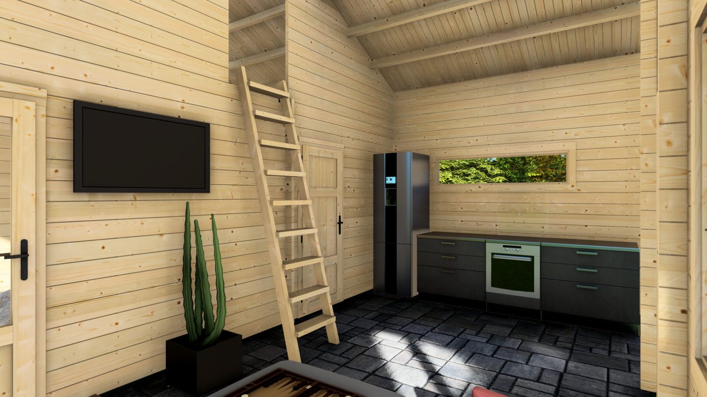 Twilight Terrace Wooden Garden House